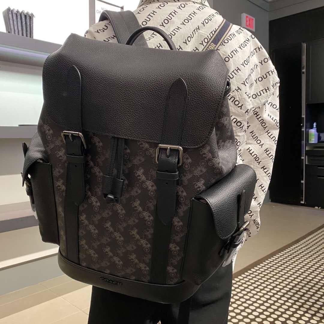 COACH || Hitch Backpack With Horse & Carriage Print Black/Grey – FASHION MYST