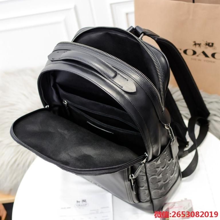 COACH || Graham Backpack In Signature Leather Black – FASHION MYST