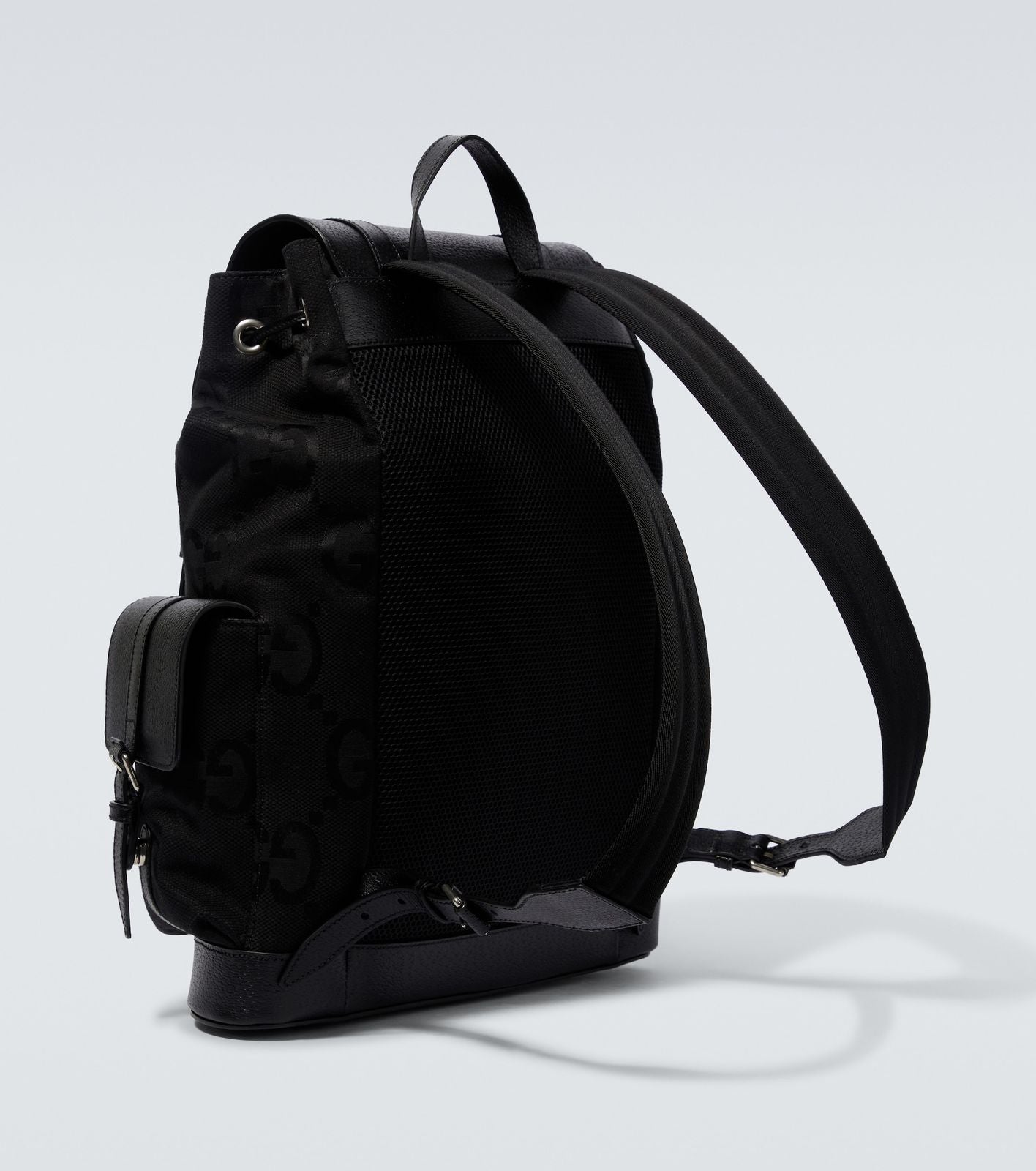 GUCCI || Jumbo GG Backpack In Black GG Canvas - FASHION MYST 