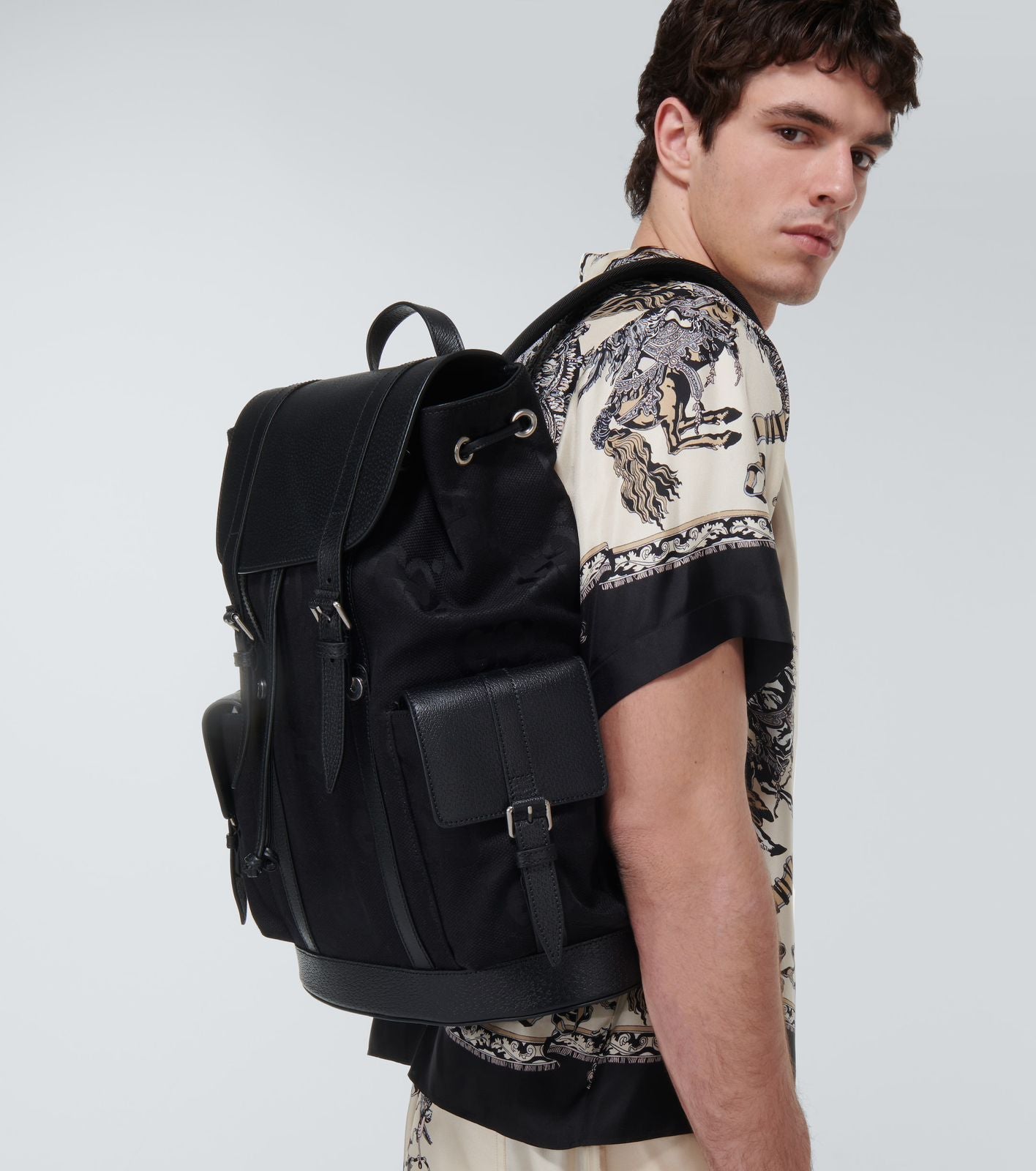 GUCCI || Jumbo GG Backpack In Black GG Canvas - FASHION MYST 