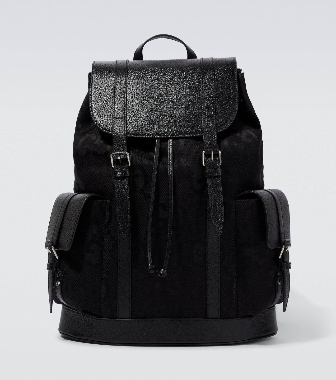 GUCCI || Jumbo GG Backpack In Black GG Canvas - FASHION MYST 