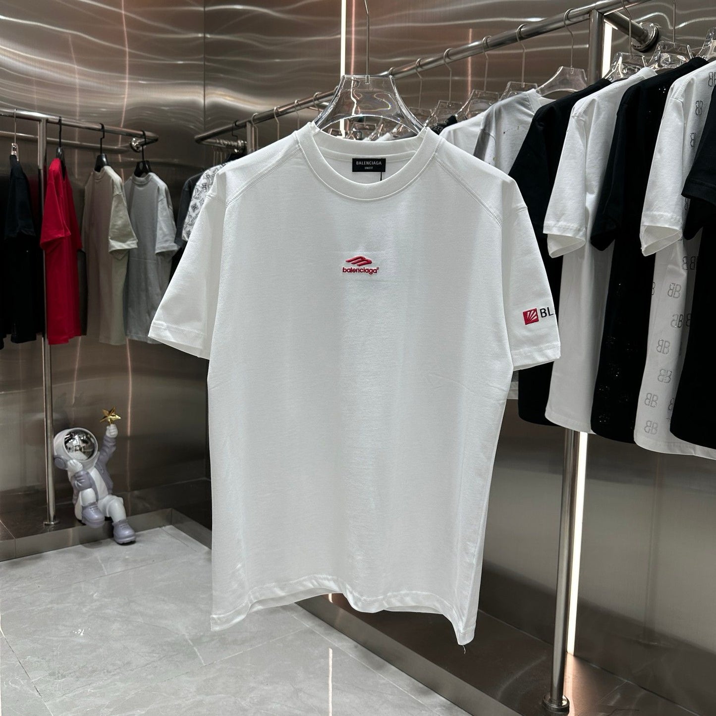 BALENCIAGA || Plus Tees & Polos T-shirts Round Neck Embroidered Logo - FASHION MYST 