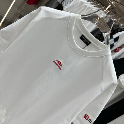 BALENCIAGA || Plus Tees & Polos T-shirts Round Neck Embroidered Logo - FASHION MYST 