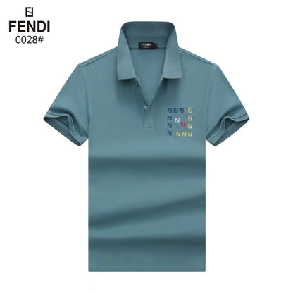 FENDI || Men's Versatile Embroidered Golf Polo T-Shirt - FASHION MYST 