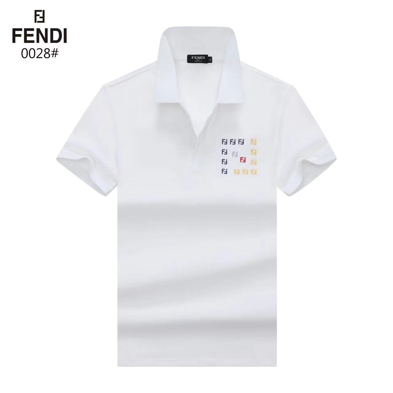 FENDI || Men's Versatile Embroidered Golf Polo T-Shirt - FASHION MYST 