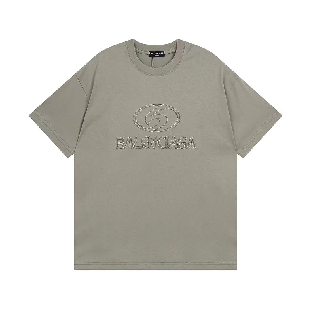 BALENCIAGA || Heavyweight Jersey T-shirt With Embossed Balenciaga Embroidery - FASHION MYST 