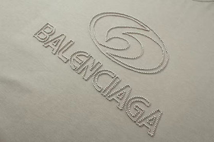 BALENCIAGA || Heavyweight Jersey T-shirt With Embossed Balenciaga Embroidery - FASHION MYST 