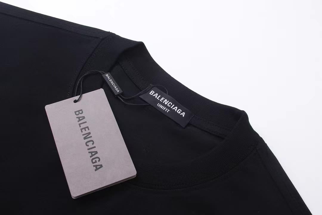 BALENCIAGA || Heavyweight Jersey T-shirt With Embossed Balenciaga Embroidery - FASHION MYST 