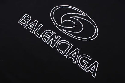 BALENCIAGA || Heavyweight Jersey T-shirt With Embossed Balenciaga Embroidery - FASHION MYST 