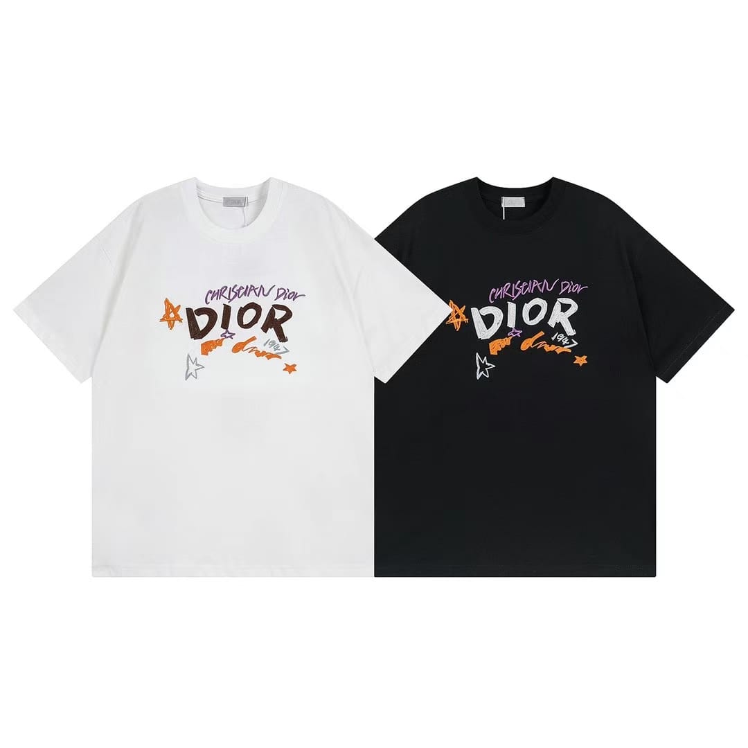 CHRISTIAN DIOR || Trendy New Style Letter Pattern T-Shirt Men Women Same Style - FASHION MYST 