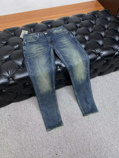 BALENCIAGA || Blue Jeans With BB Logo on Back Pocket - FASHION MYST 