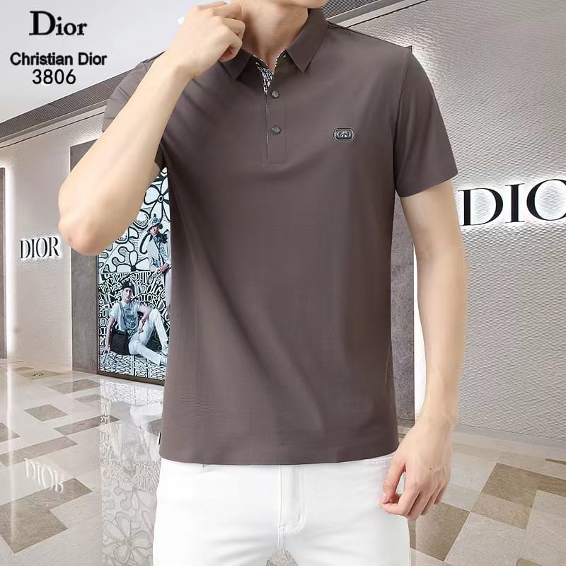 CHRISTIAN DIOR || Logo-Embroidered Piqué Cotton Polo T-Shirt - FASHION MYST 