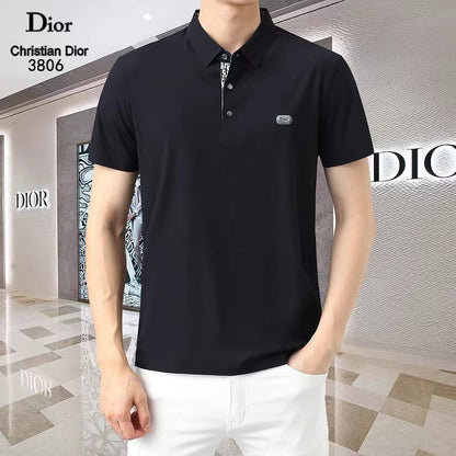 CHRISTIAN DIOR || Logo-Embroidered Piqué Cotton Polo T-Shirt - FASHION MYST 