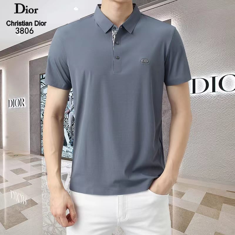 CHRISTIAN DIOR || Logo-Embroidered Piqué Cotton Polo T-Shirt - FASHION MYST 