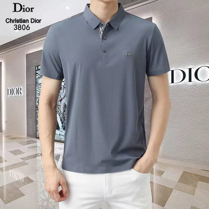 CHRISTIAN DIOR || Logo-Embroidered Piqué Cotton Polo T-Shirt - FASHION MYST 