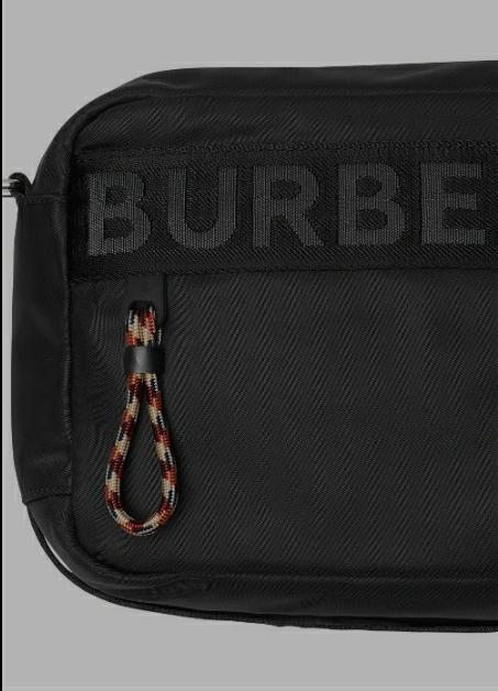 BURBERRY || Men's Black Logo Crossbody Bag - FASHION MYST 