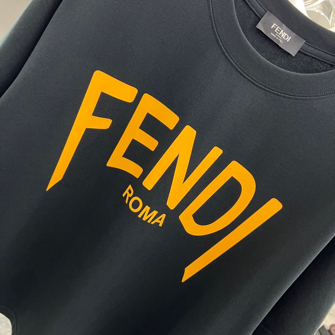 FENDI || Logo Drop Shoulder Cotton T-Shirt - FASHION MYST 