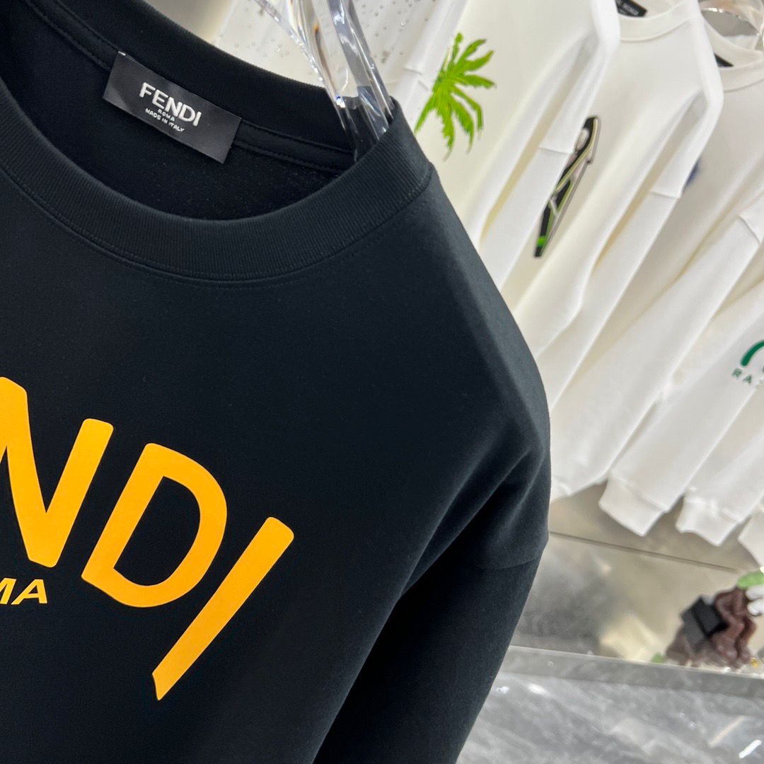 FENDI || Logo Drop Shoulder Cotton T-Shirt - FASHION MYST 