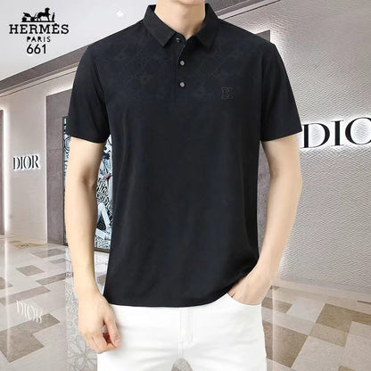 HERMES || All Over Logo Printed Cotton Pique Polo T-Shirt - FASHION MYST 