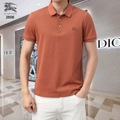 BURBERRY || Logo-Patch Short-Sleeved Polo T-Shirt - FASHION MYST 