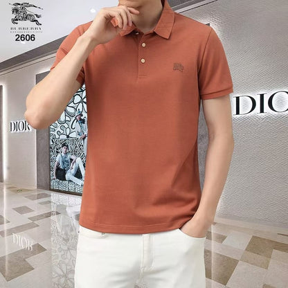 BURBERRY || Logo-Patch Short-Sleeved Polo T-Shirt - FASHION MYST 