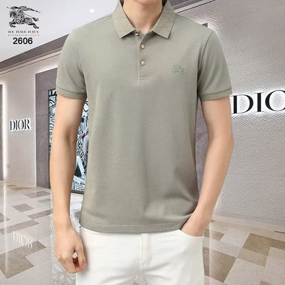 BURBERRY || Logo-Patch Short-Sleeved Polo T-Shirt - FASHION MYST 