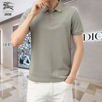 BURBERRY || Logo-Patch Short-Sleeved Polo T-Shirt - FASHION MYST 