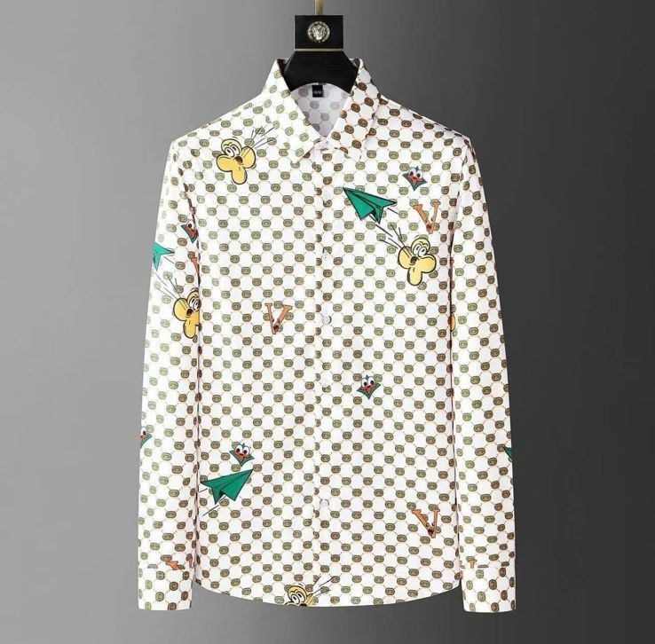 GUCCI || PRINTED SHIRT BLACK GG MONOGRAM LOGO - FASHION MYST 