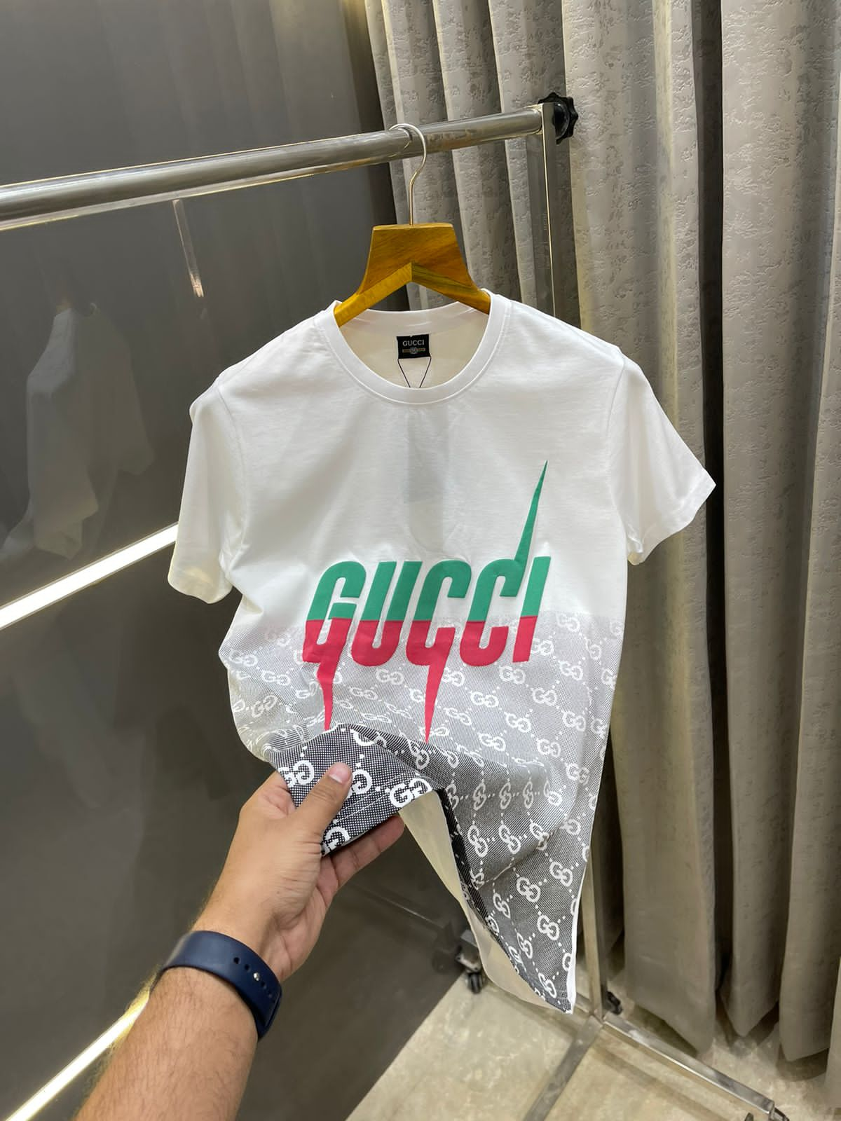 GUCCI || PREMIUM SHADOW PRINT LOGO T-SHIRT – FASHION MYST