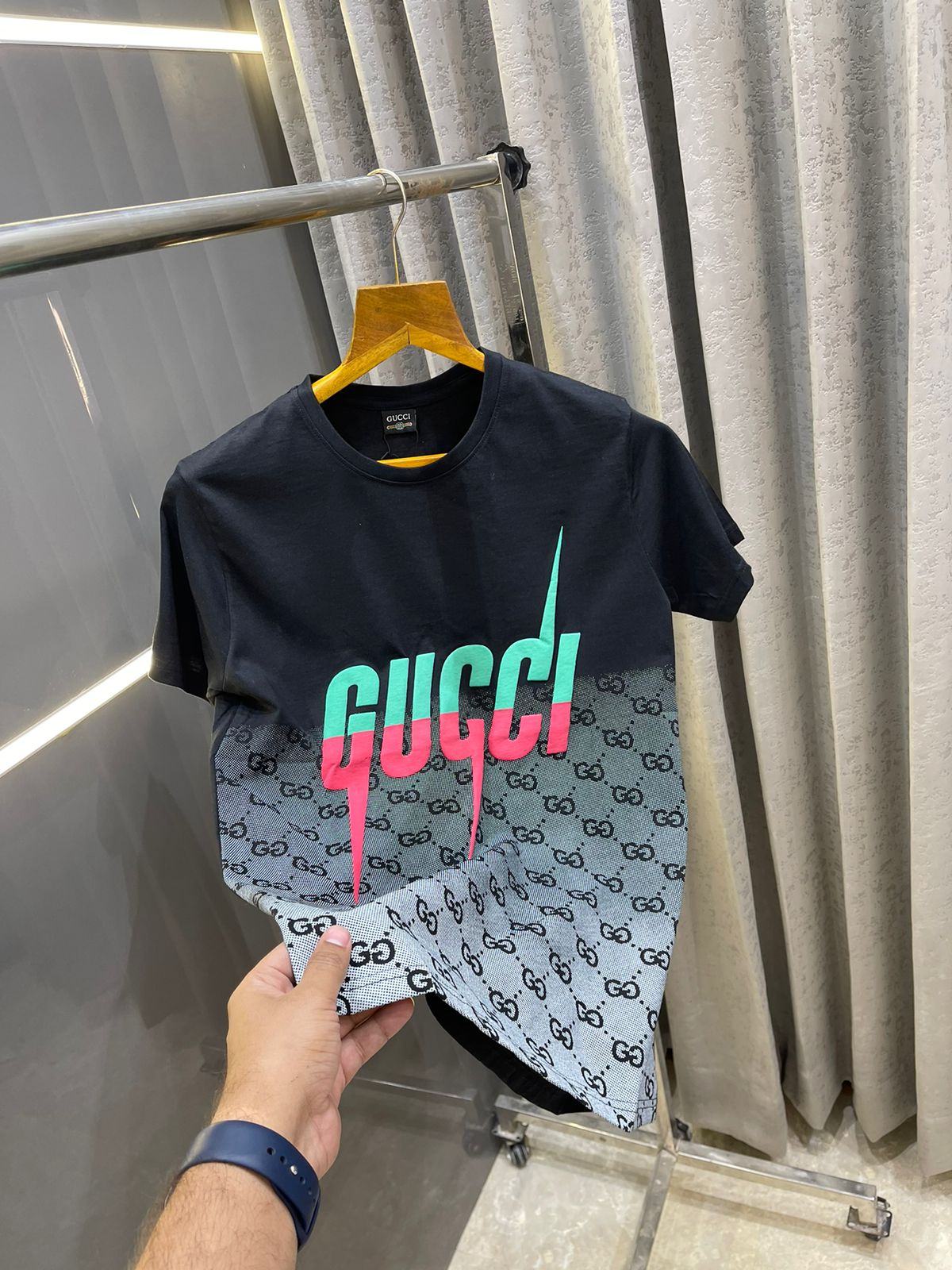 GUCCI || PREMIUM SHADOW PRINT LOGO T-SHIRT - FASHION MYST 