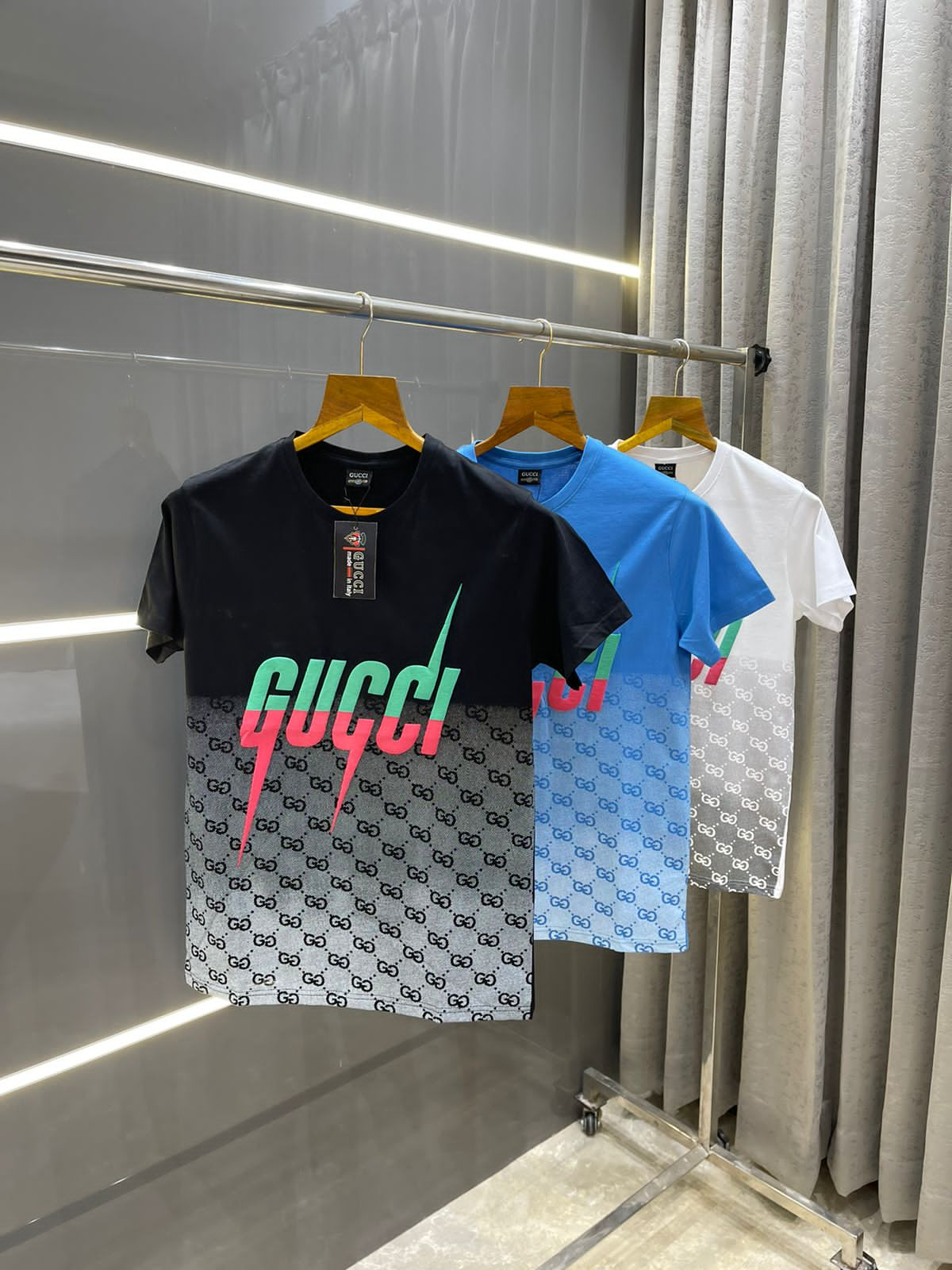 GUCCI || PREMIUM SHADOW PRINT LOGO T-SHIRT - FASHION MYST 