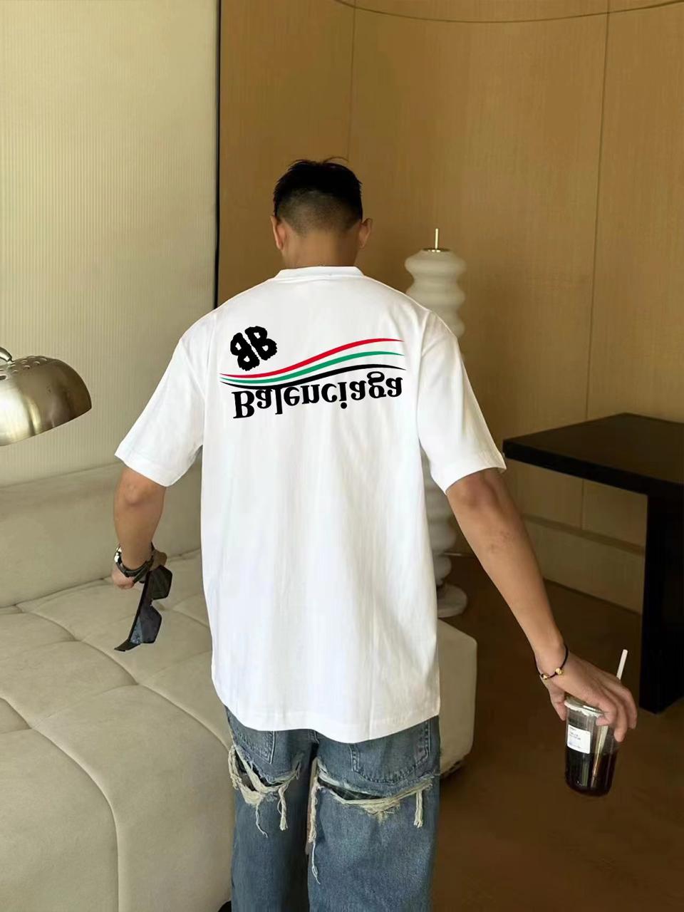 BALENCIAGA || Mens Designers T-Shirt With Letters Print Short