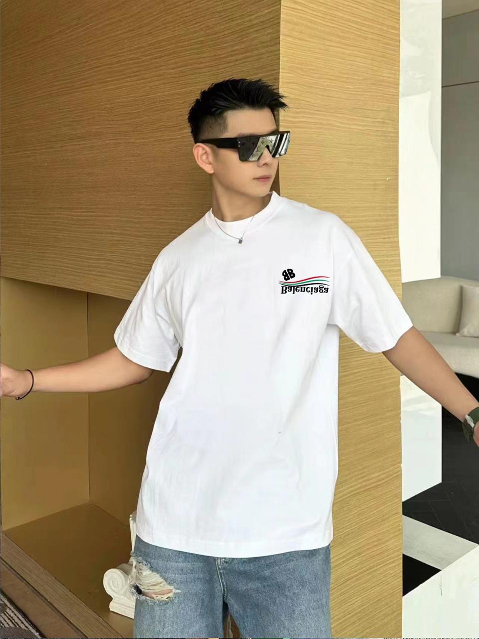 BALENCIAGA || Mens Designers T-Shirt With Letters Print Short