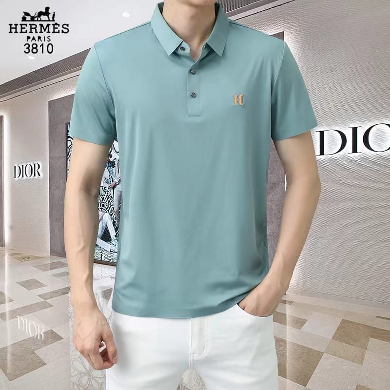 HERMES || Cotton Pique Talsworth Short Sleeve Polo T-Shirt - FASHION MYST 