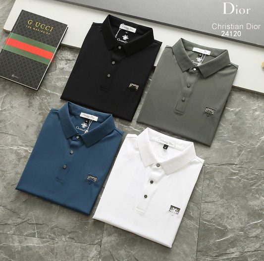 CHRISTIAN DIOR || Logo Print Slim Fit Polo T-Shirt For Men - FASHION MYST 