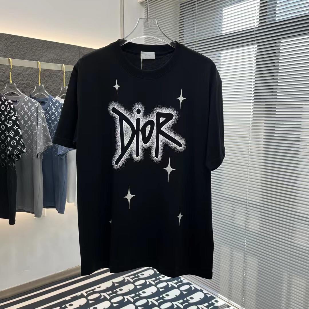 Mens black dior t shirt best sale