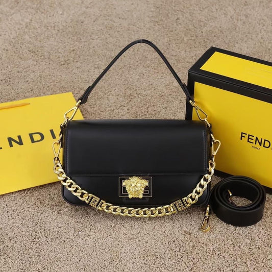 FENDI & VERSACE COLLABORATION LADIES LEATHER PURSE - FASHION MYST 