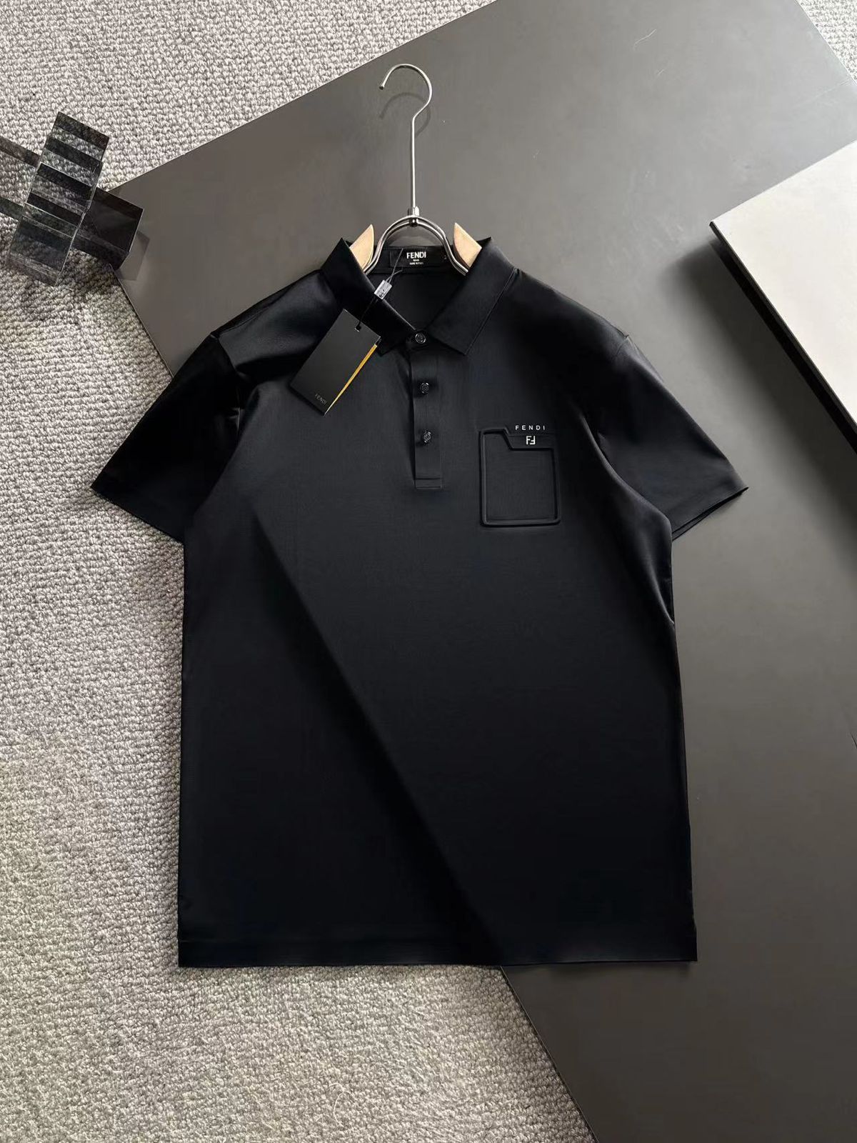 FENDI || Cotton Piqué Polo T-Shirt - FASHION MYST 