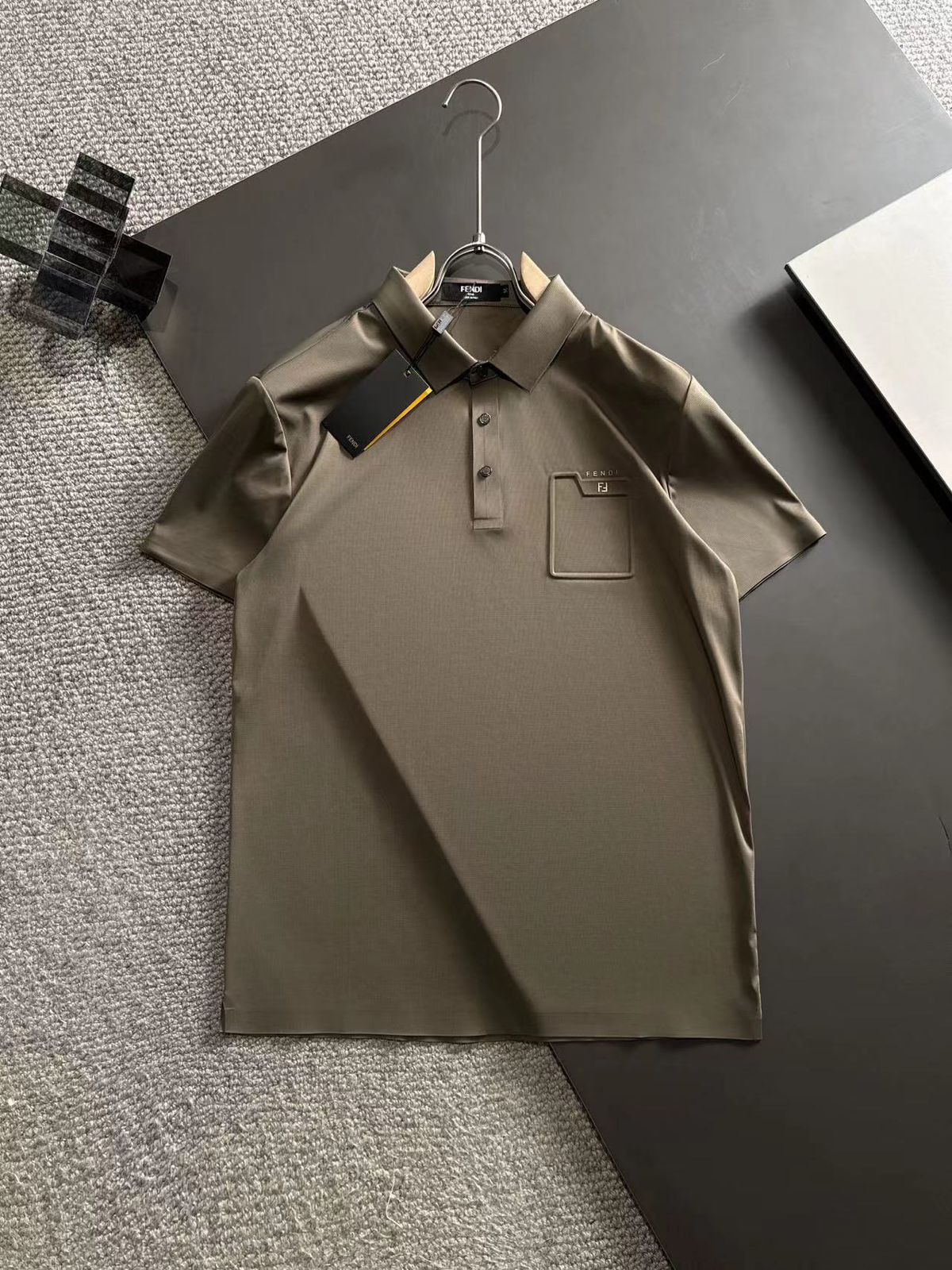 FENDI || Cotton Piqué Polo T-Shirt - FASHION MYST 