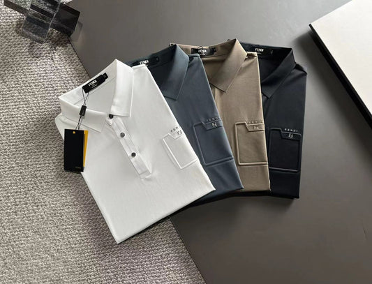 FENDI || Cotton Piqué Polo T-Shirt - FASHION MYST 