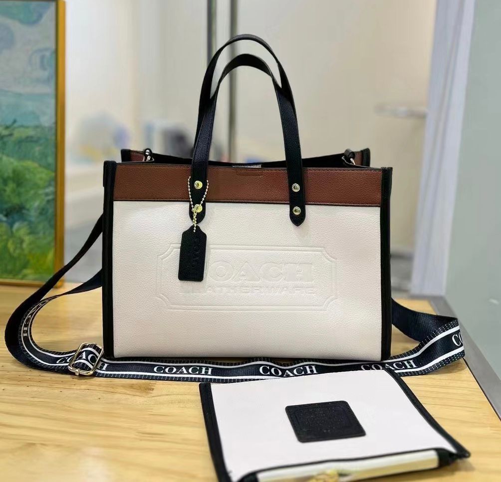 COACH || Field Tote 30 In Colorblock With Coach Badge Handbag Outlet New - FASHION MYST 