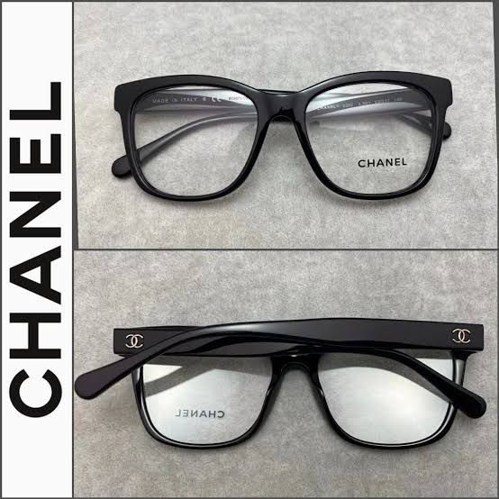 CHANEL || BLACK CAT EYE SHAPE WITH BRAND LOGO EYE FRAME - FASHION MYST 