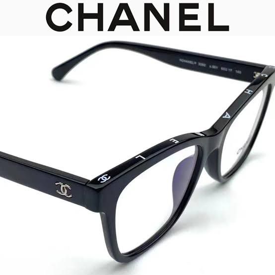 CHANEL || BLACK CAT EYE SHAPE WITH BRAND LOGO EYE FRAME - FASHION MYST 