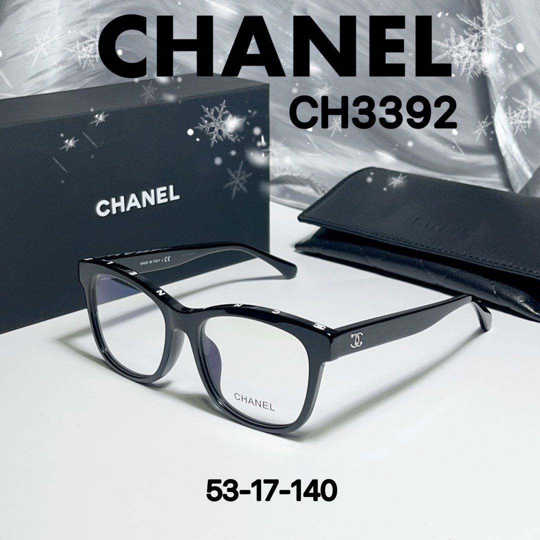 CHANEL || BLACK CAT EYE SHAPE WITH BRAND LOGO EYE FRAME - FASHION MYST 