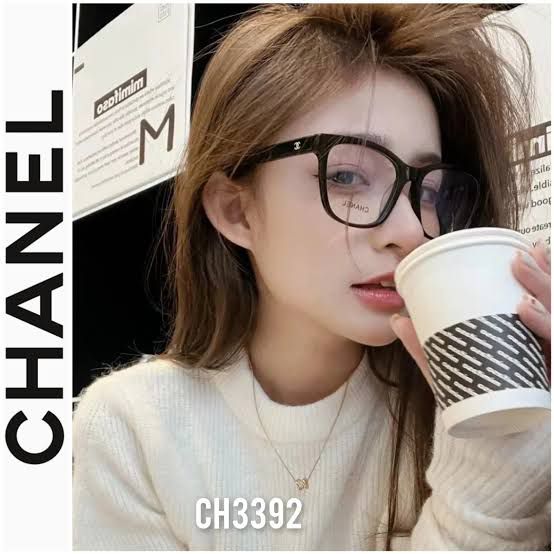 CHANEL || BLACK CAT EYE SHAPE WITH BRAND LOGO EYE FRAME - FASHION MYST 