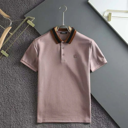 ZEGNA || Slim Fit Polo T-Shirt With Logo Embroidery - FASHION MYST 