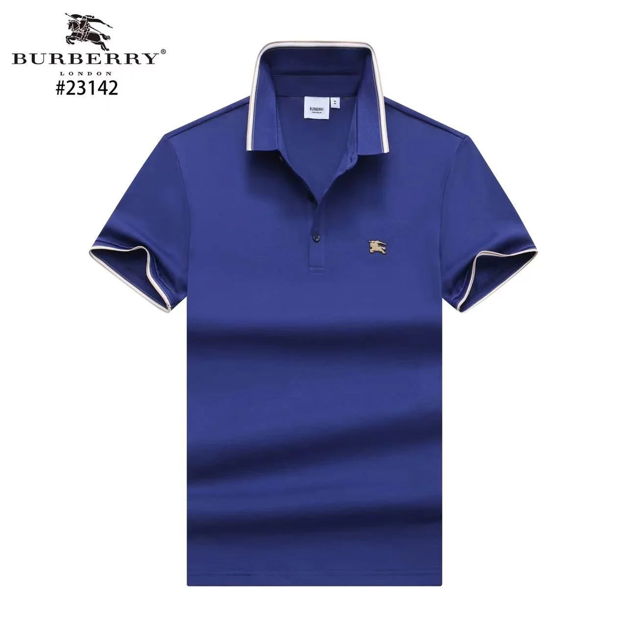 BURBERRY || Camberwell Contrast-Trim Cotton Piqué Polo T-Shirt - FASHION MYST 