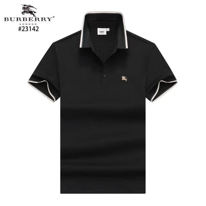 BURBERRY || Camberwell Contrast-Trim Cotton Piqué Polo T-Shirt - FASHION MYST 