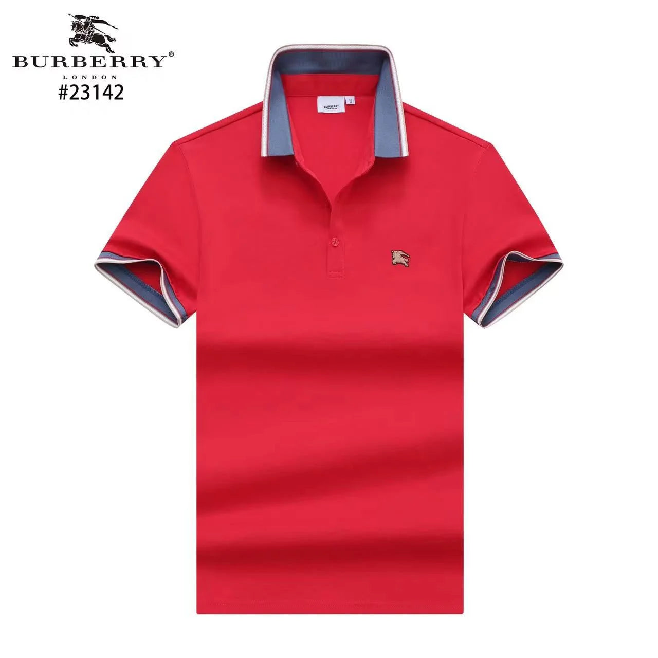 BURBERRY || Camberwell Contrast-Trim Cotton Piqué Polo T-Shirt - FASHION MYST 