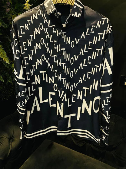 VALENTINO || Premium Printed Full Sleeves Shirt For Men - FASHION MYST 